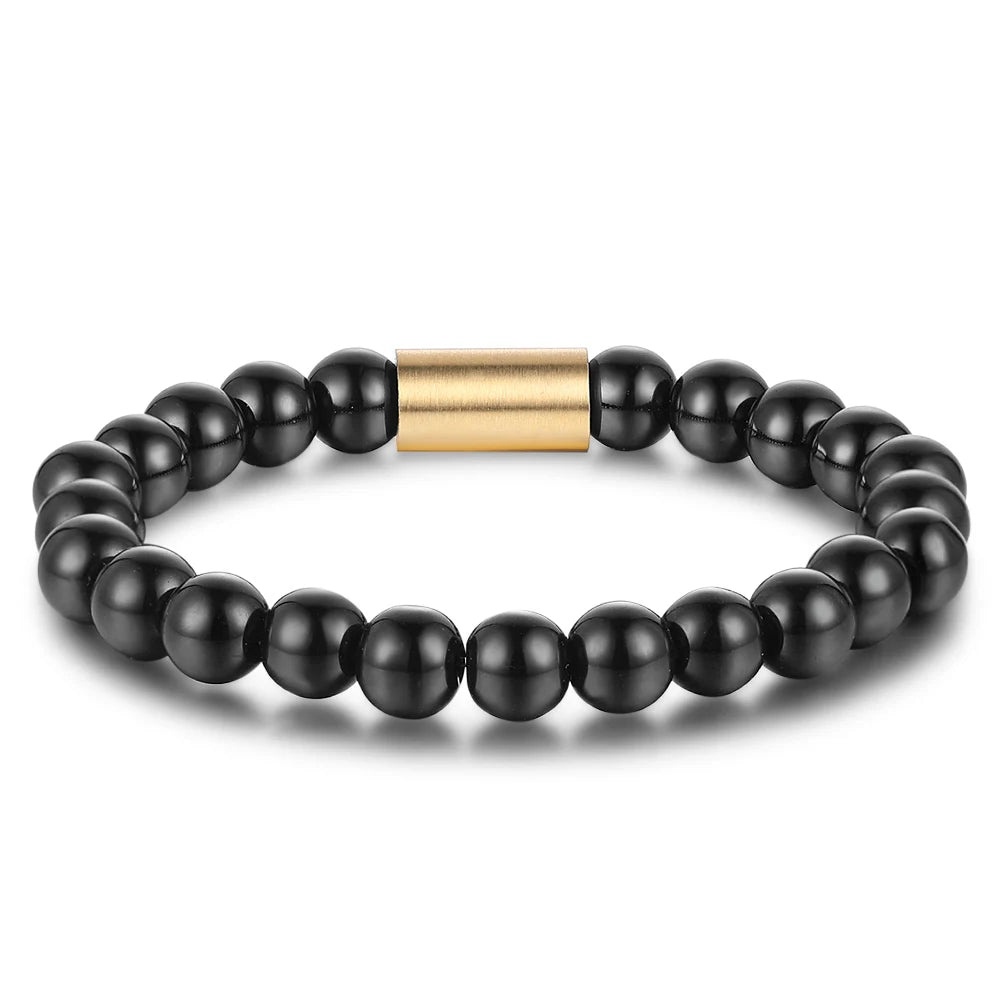 Pulsera de acero inoxidable con grabado personalizado para hombre