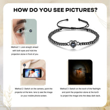 Load image into Gallery viewer, Pulsera de cuentas ajustable con imagen personalizada en el interior