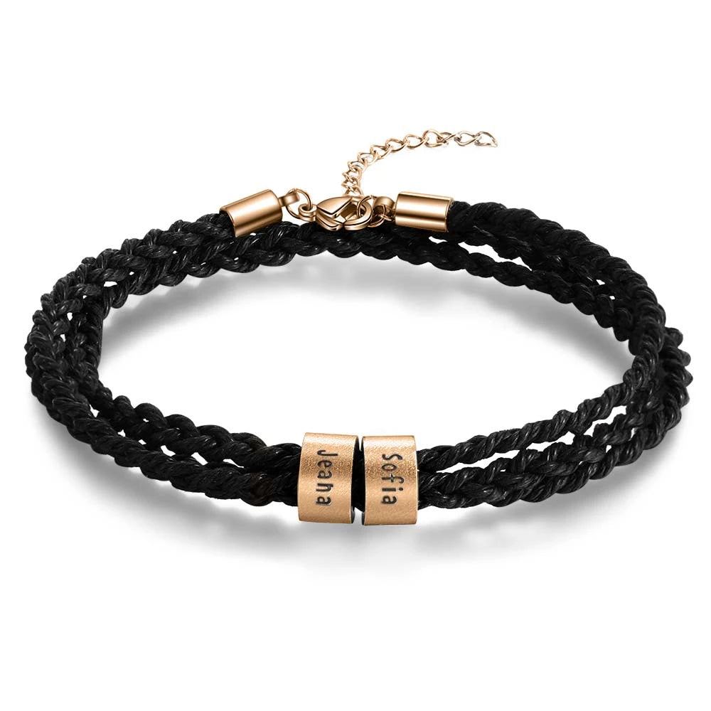 Pulsera de cuerda trenzada para hombre