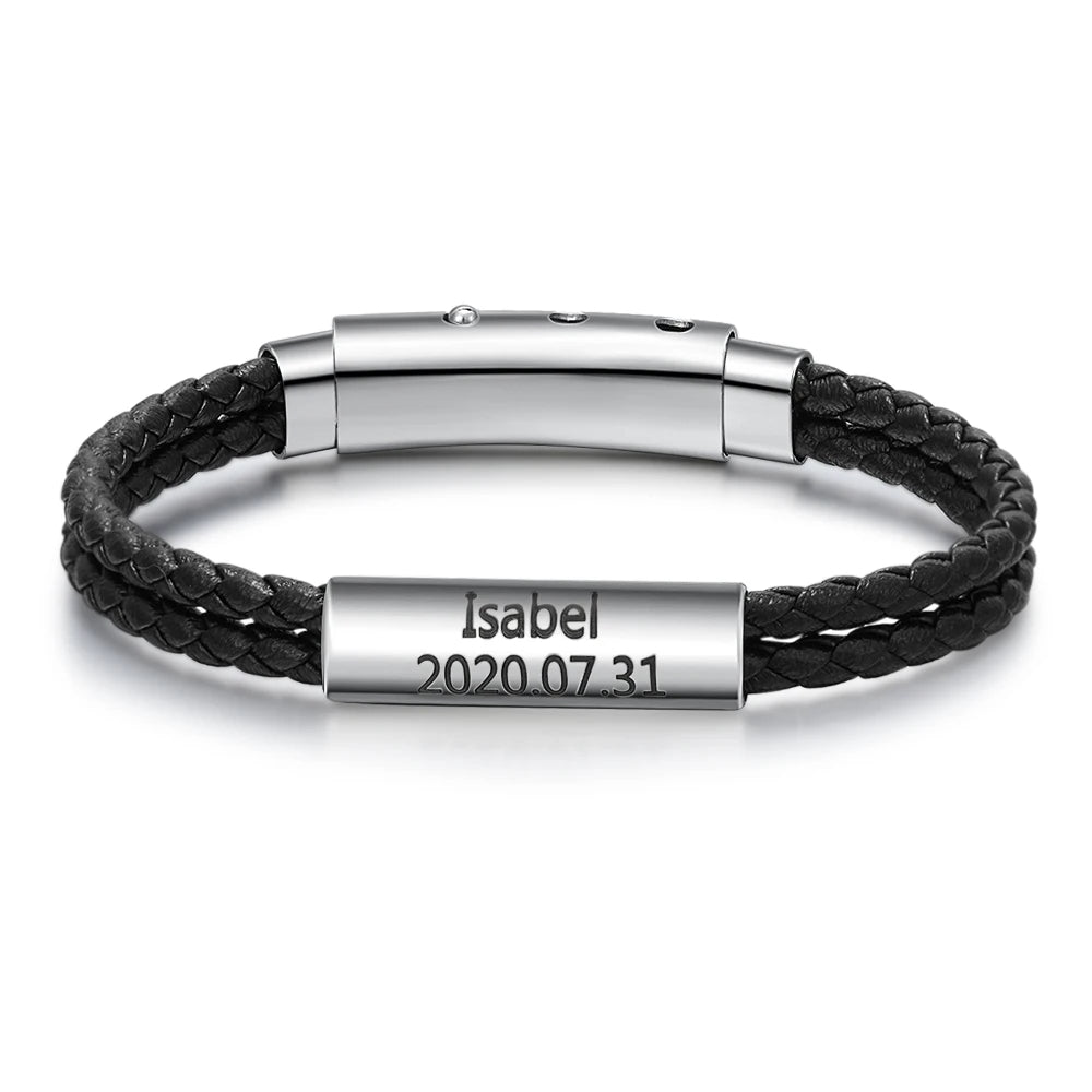 pulsera con nombre personalizado para hombre