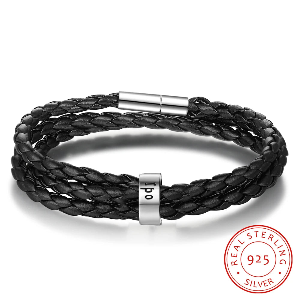 pulsera de plata de ley 925 para hombre