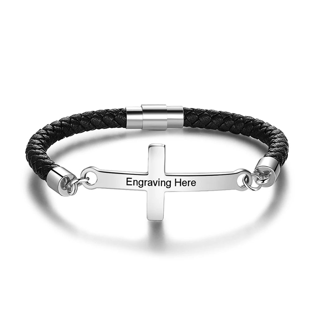 Pulseras personalizadas de acero inoxidable para hombre