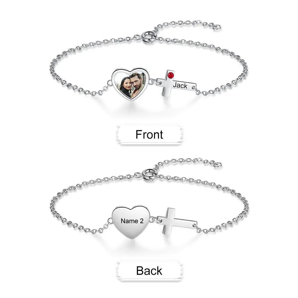 pulsera con foto de memoria personalizada para mujer