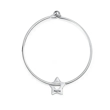 Cargar imagen en el visor de la galería, pulsera personalizada de acero inoxidable con nombre grabado para mujer