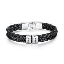 Load image into Gallery viewer, pulsera de cuero trenzado para hombre