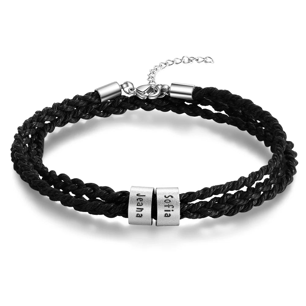 pulsera personalizada de acero inoxidable para hombre