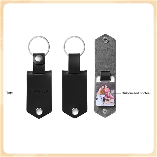 Llaveros de acero inoxidable con foto personalizada para mujer