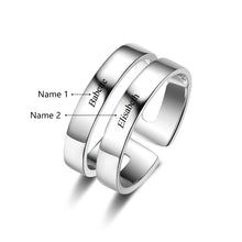 Load image into Gallery viewer, Regalo personalizado grabado nombre promesa anillos para mujeres personalizado BFF