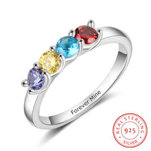 Load image into Gallery viewer, Anillos de plata de ley 925 con nombre personalizado para mujer