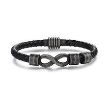 Load image into Gallery viewer, Pulseras de cuero Infinity personalizadas Vintage para hombres