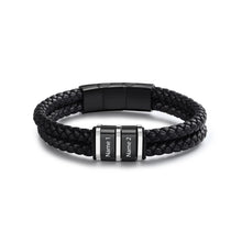 Load image into Gallery viewer, Pulsera de cuero personalizada para hombre