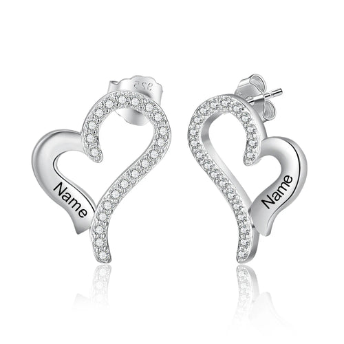 pendientes personalizados con nombre grabado para mujer