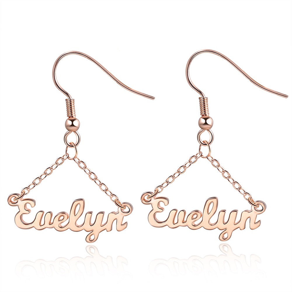 pendientes personalizados con nombre para mujer