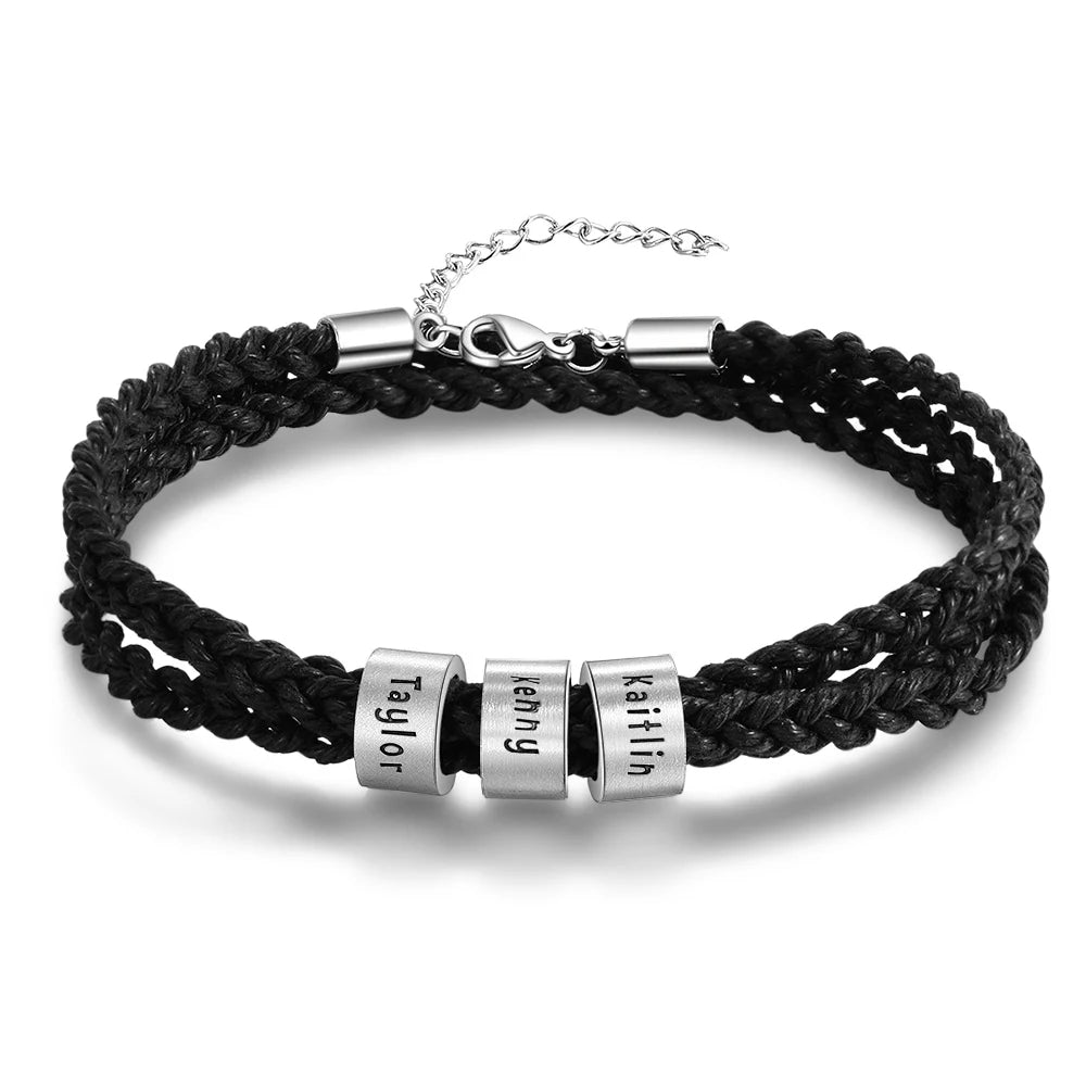 pulsera personalizada de acero inoxidable para hombre