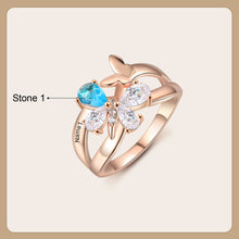 Load image into Gallery viewer, Anillos de mariposa personalizados para mujer