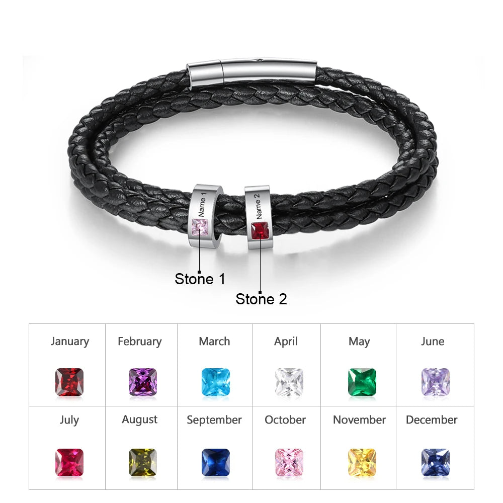 Pulseras personalizadas de acero inoxidable para hombre