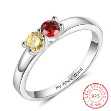 Load image into Gallery viewer, Anillos de plata de ley 925 con nombre personalizado para mujer