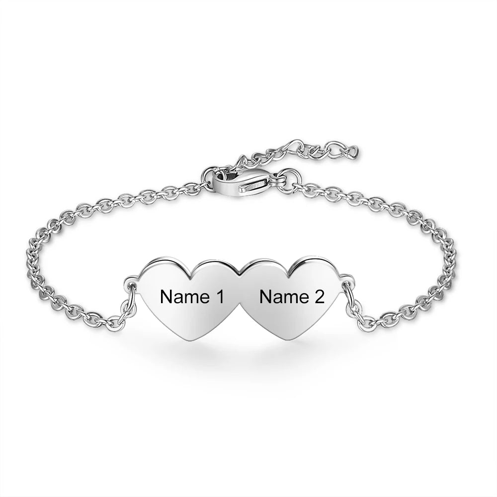 Pulseras personalizadas de acero inoxidable para mujer