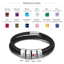 Load image into Gallery viewer, Pulsera de cuentas cuadradas personalizadas para hombre