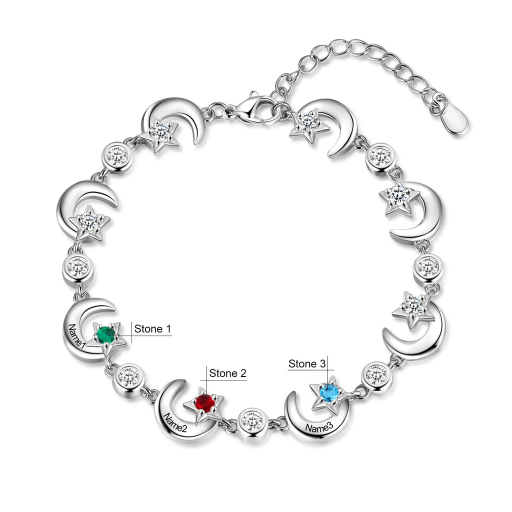 pulsera con grabado de nombre personalizado para mujer