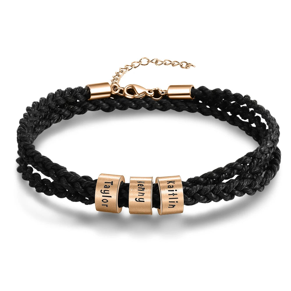 Pulsera de cuerda trenzada para hombre