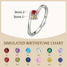 Load image into Gallery viewer, Anillos de piedra natal personalizados para mujer