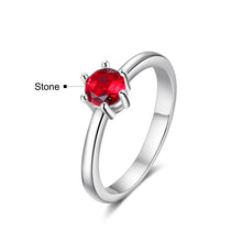 Load image into Gallery viewer, anillos de piedra de nacimiento redondos personalizados para mujer