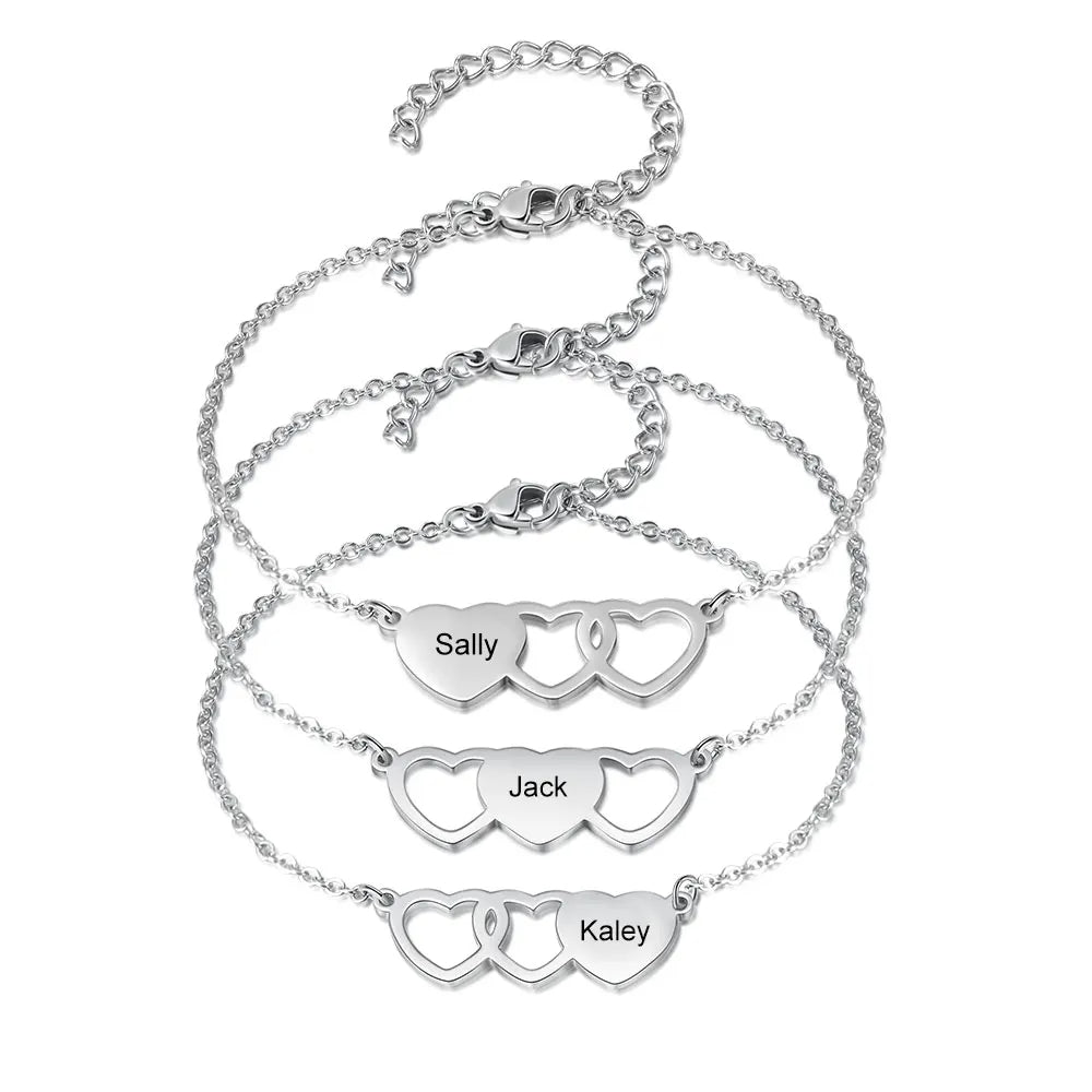 Pulseras personalizadas con nombre BFF para mujer