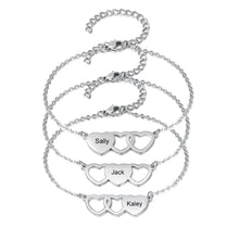 Load image into Gallery viewer, Pulseras personalizadas con nombre BFF para mujer