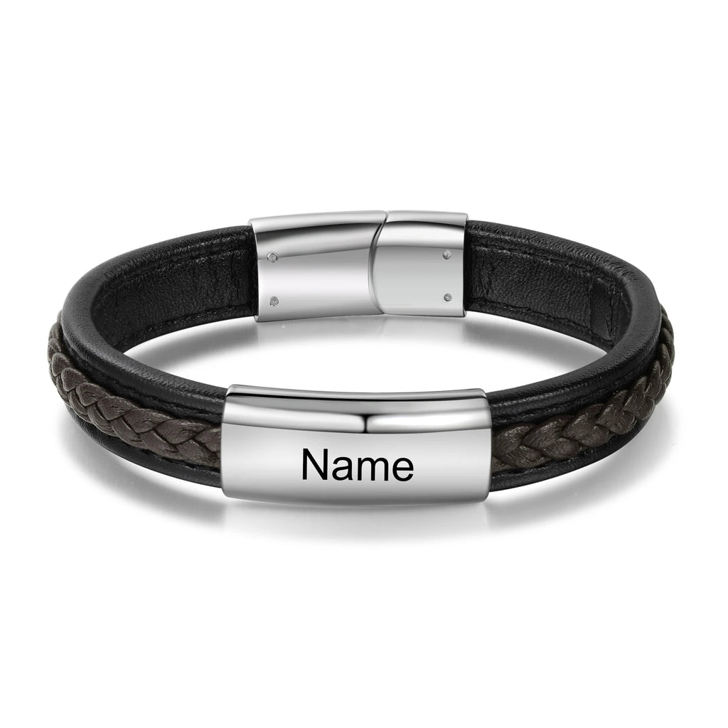 Pulseras personalizadas con grabado de nombre para hombre