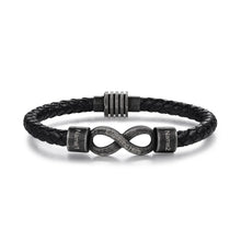 Load image into Gallery viewer, Pulseras de cuero Infinity personalizadas Vintage para hombres