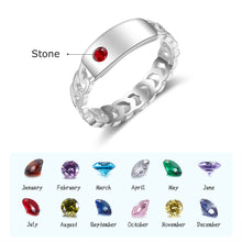 Load image into Gallery viewer, Anillos personalizados de 12 meses con piedra de nacimiento para mujer