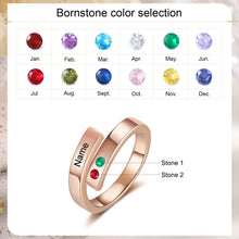 Load image into Gallery viewer, Anillo abierto con nombre personalizado para mujer