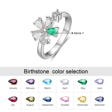 Load image into Gallery viewer, Elegante anillo abierto de flores personalizado para mujer