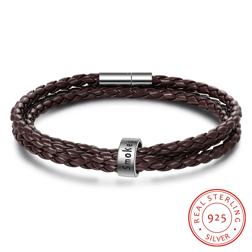 pulsera de plata de ley 925 para hombre