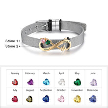 Load image into Gallery viewer, Pulseras personalizadas con grabado de piedra natal para hombres y mujeres