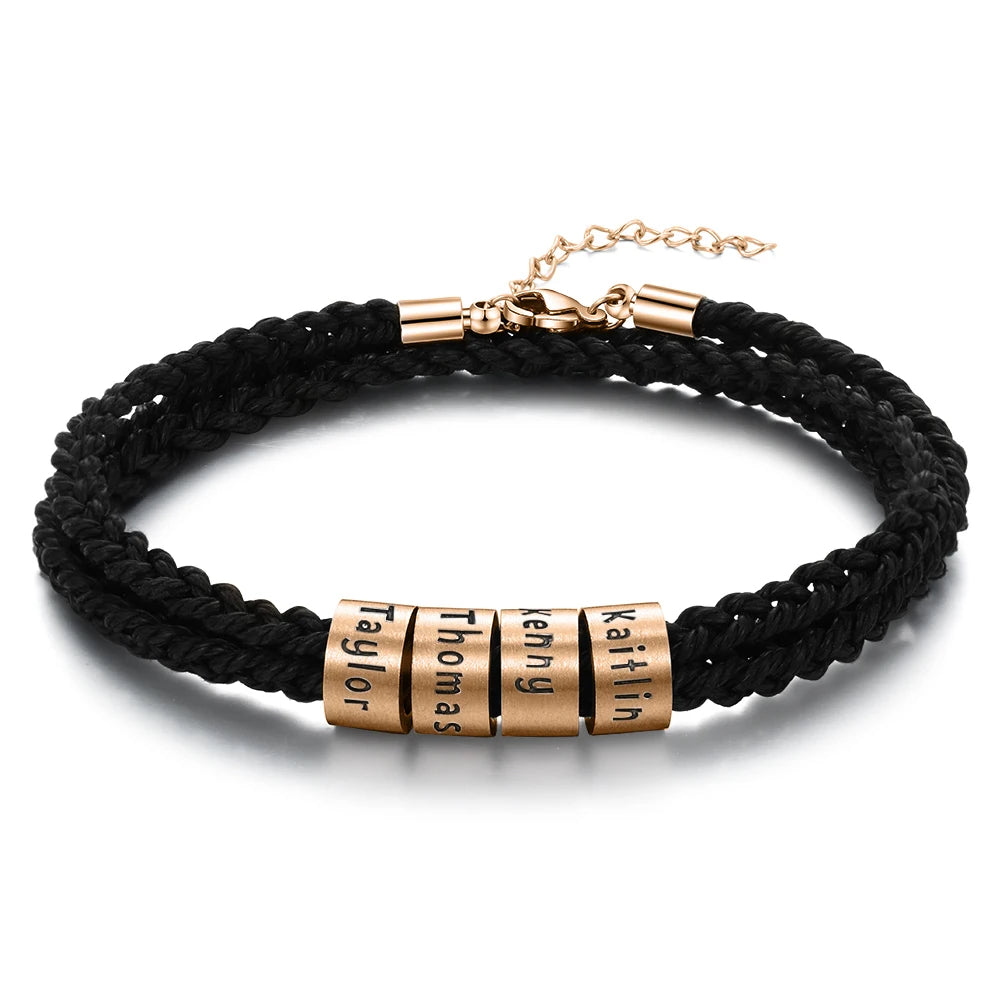 Pulsera de cuerda trenzada para hombre