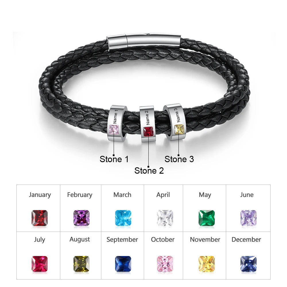 Pulseras personalizadas de acero inoxidable para hombre