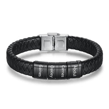 Load image into Gallery viewer, pulsera de cuero trenzado para hombre