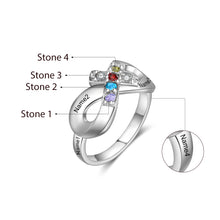 Load image into Gallery viewer, Anillo con nombre grabado personalizado para mujer