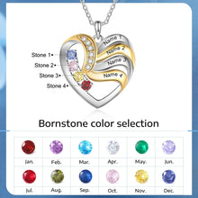 Load image into Gallery viewer, Collar con colgante de corazón de amor personalizado para mujer