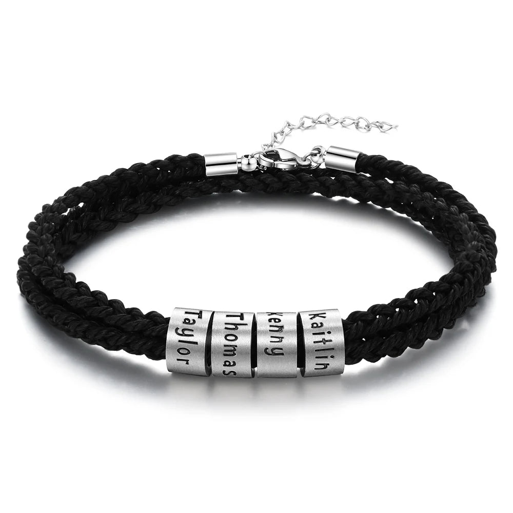 pulsera personalizada de acero inoxidable para hombre