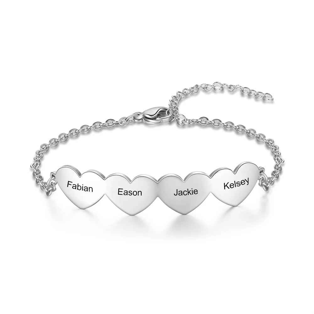 Pulseras personalizadas de acero inoxidable para mujer