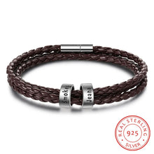 Load image into Gallery viewer, pulsera de plata de ley 925 para hombre