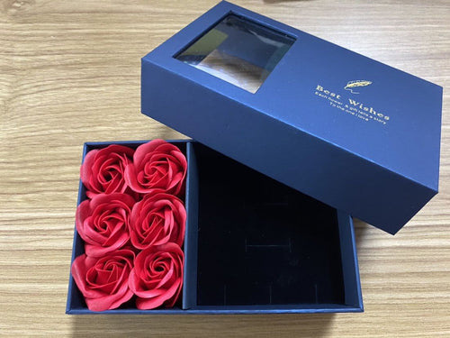 Caja de regalo exquisita de flor de clavel/rosa para joyería