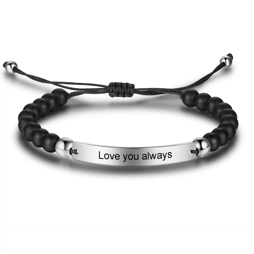 pulsera con grabado personalizado para hombre