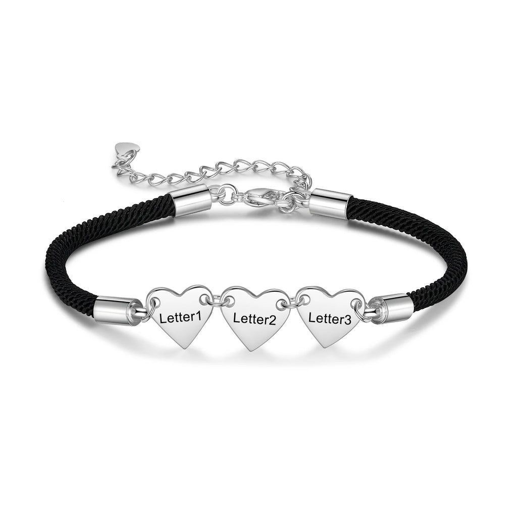 Pulseras personalizadas con grabado inicial para mujer