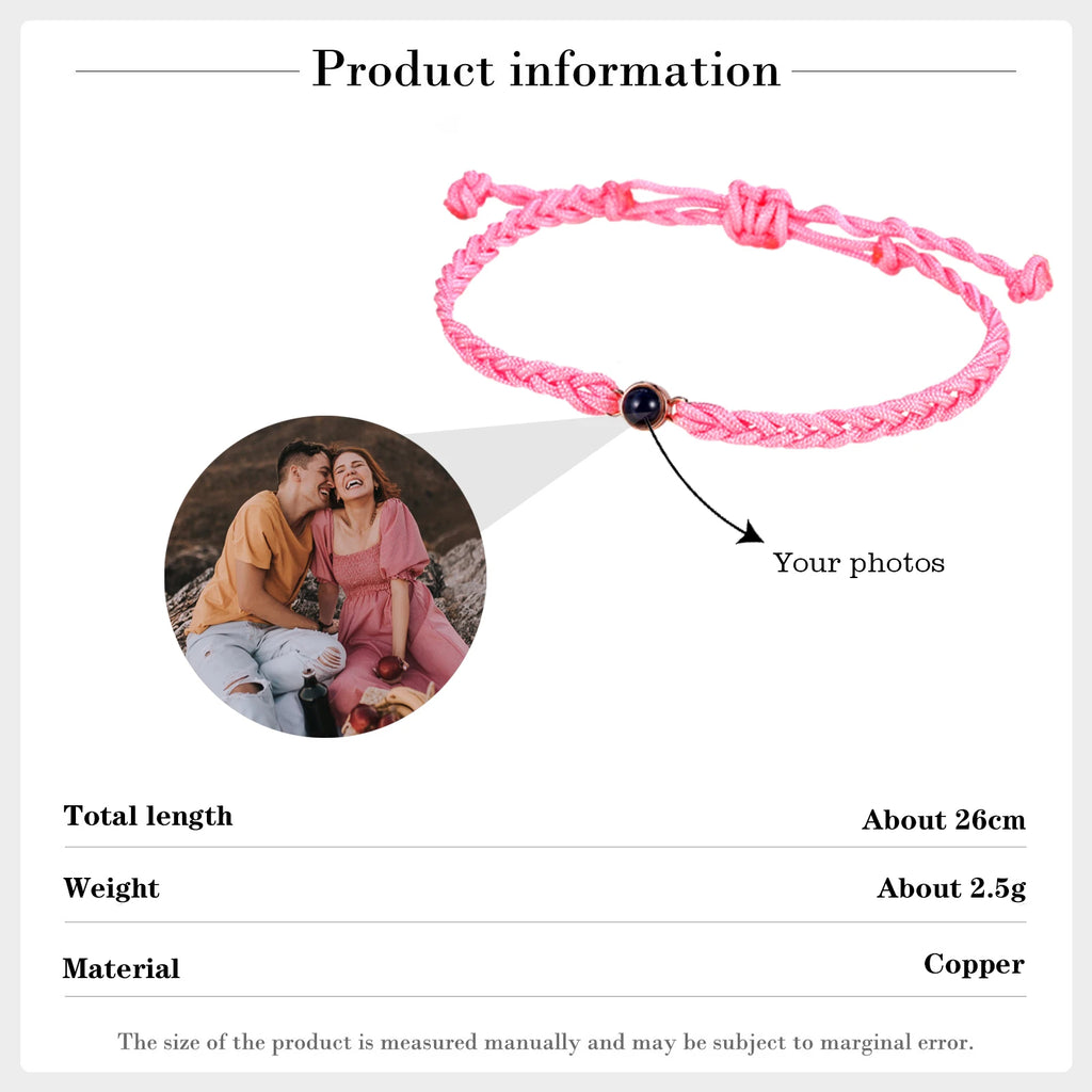 Pulseras con foto de proyección personalizada