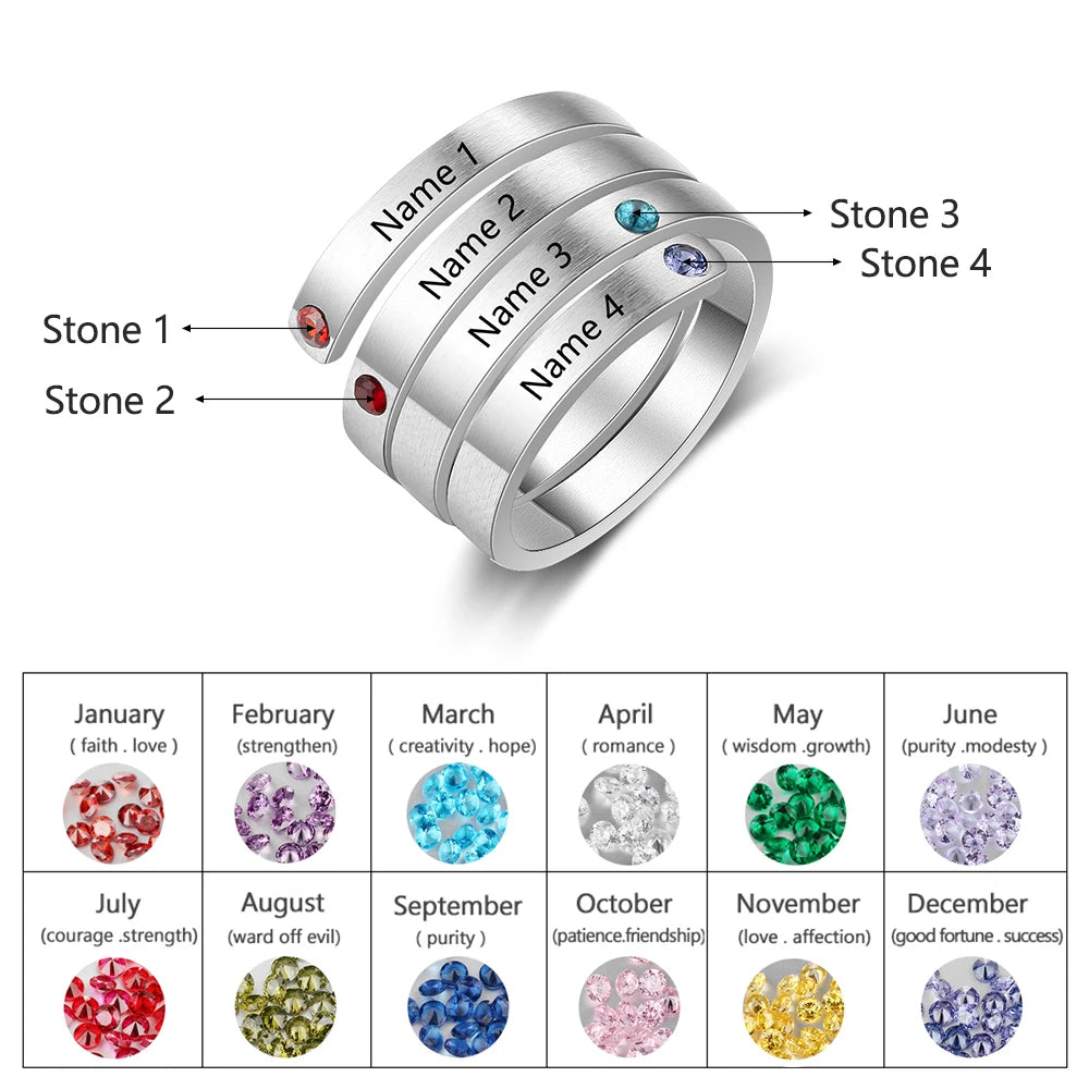 Anillos personalizados para madres