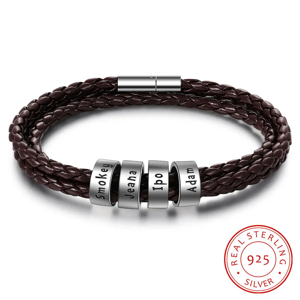 pulsera de plata de ley 925 para hombre